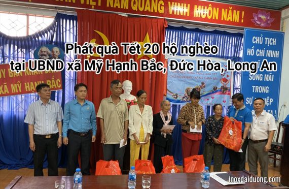 Quà Tết 20 hộ nghèo tại xã Mỹ Hạnh Bắc, Đức Hòa, Long An